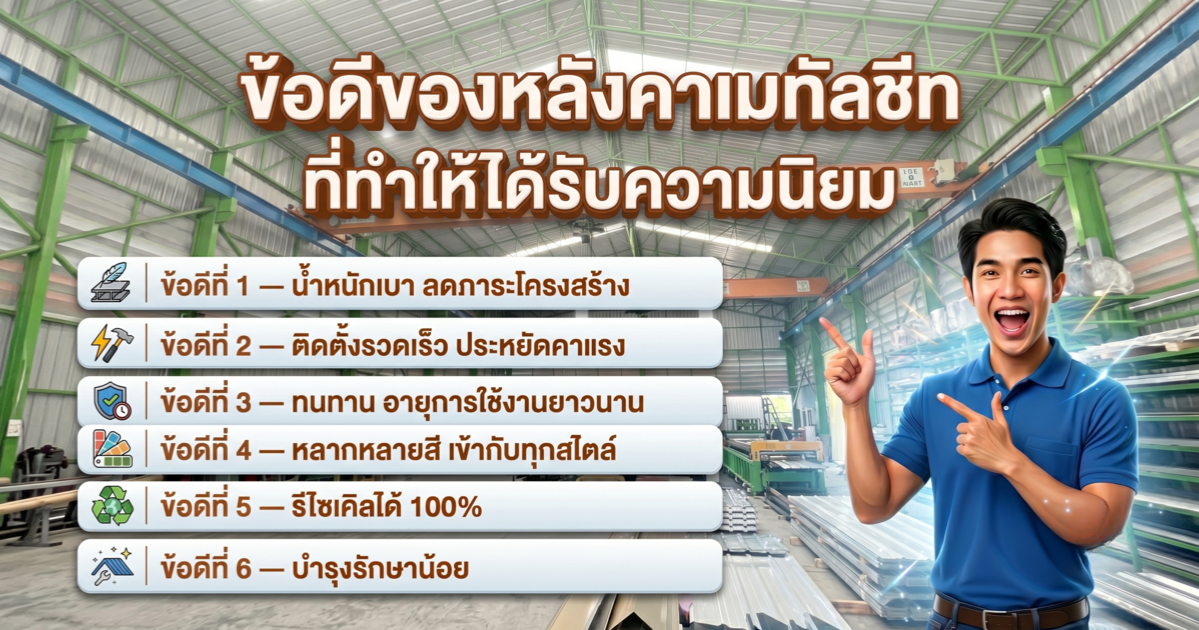 ข้อดีของหลังคาเมทัลชีท ที่ทำให้ได้รับความนิยม