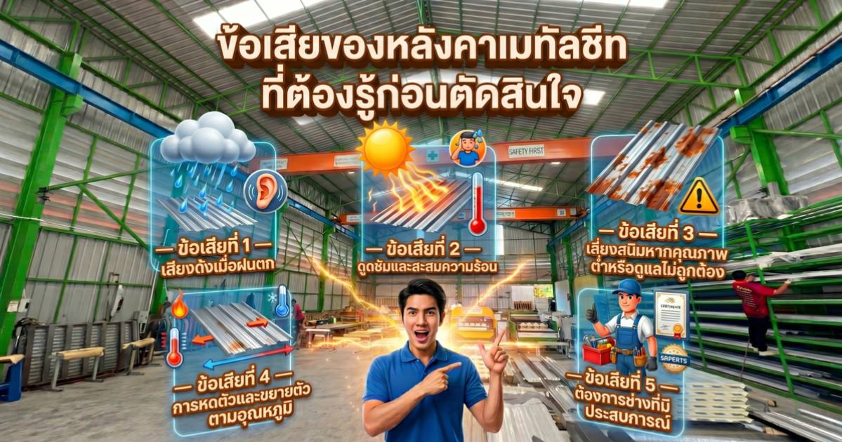 ข้อเสียของหลังคาเมทัลชีท ที่ต้องรู้ก่อนตัดสินใจ