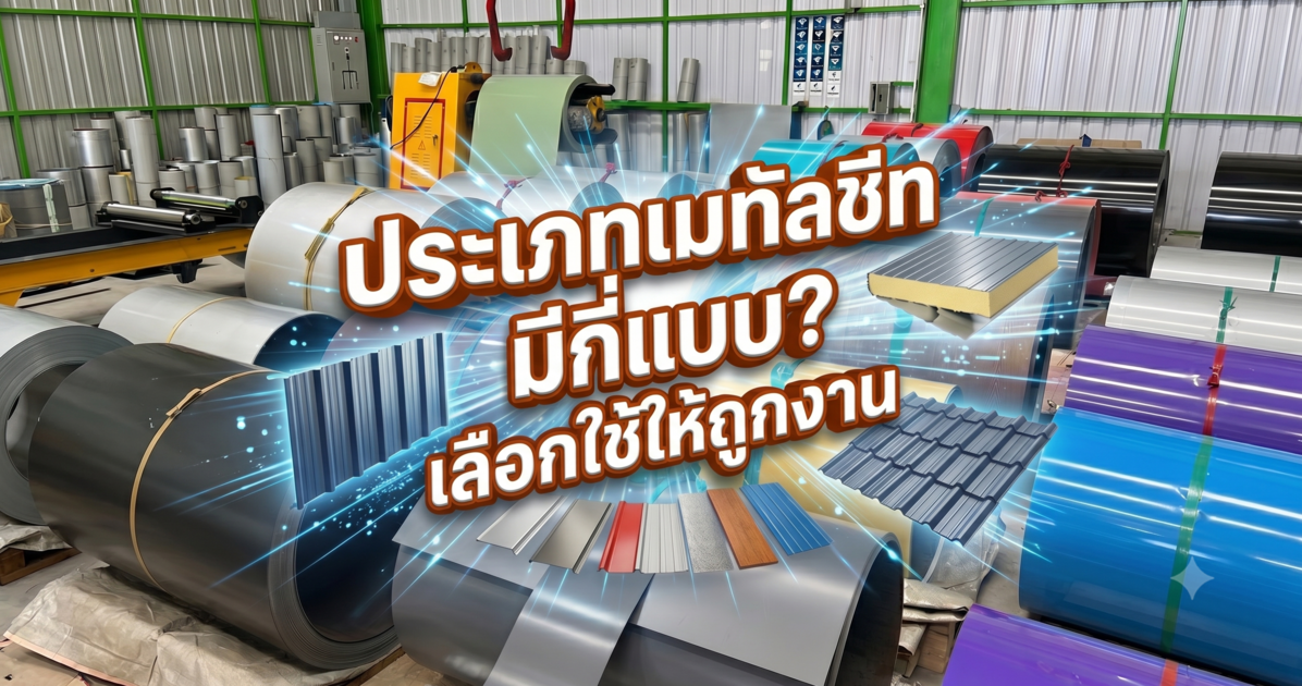 ประเภทเมทัลชีท มีกี่แบบ? เลือกให้ถูกงาน